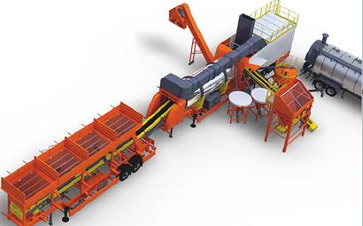 Drum asphalt mixer